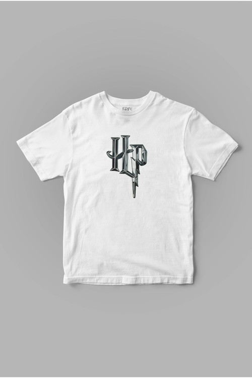 "HP" Harry Potter Baskılı Tişört