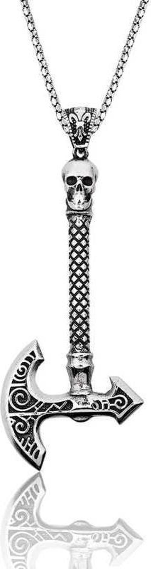 925 Ayar Gümüş Balta Erkek Gümüş Kolye