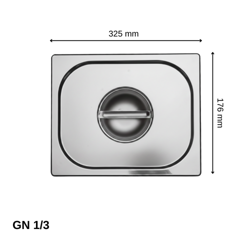 Silikon Contalı Gastronom Küvet Kapağı GN 1/3 (32,5 × 17,6 cm)