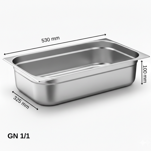 Standart Gastronom Küvet GN 1/1 100 mm 14 lt