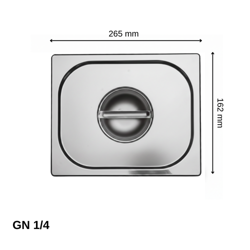 Standart Gastronom Küvet Kapağı GN 1/4 (26,5 × 16,2 cm)