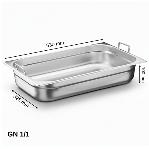 Saplı Gastronom Küvet GN 1/1 100 mm 14 lt