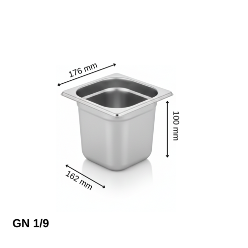 Standart Gastronom Küvet GN 1/9 100 mm 1,6 lt