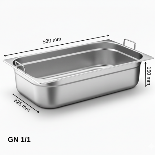 Saplı Gastronom Küvet GN 1/1 150 mm 21 lt