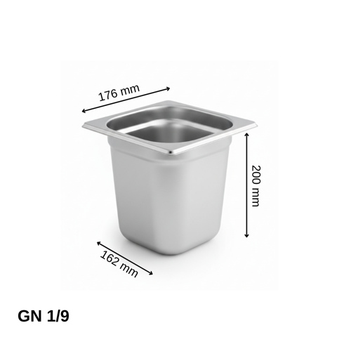 Standart Gastronom Küvet GN 1/9 200 mm 3,4 lt