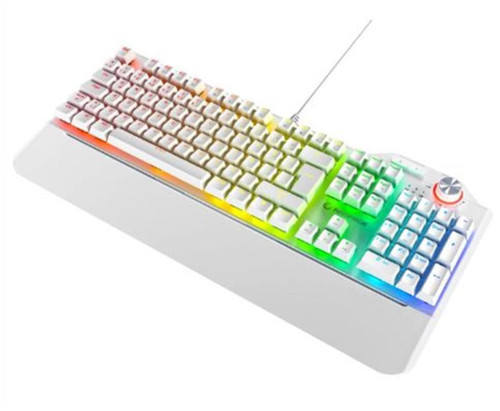 Hydra R6 Full Color RGB LED Beyaz Gaming Pro Red Switch Q Aluminyum Kaplama Mekanik Klavye