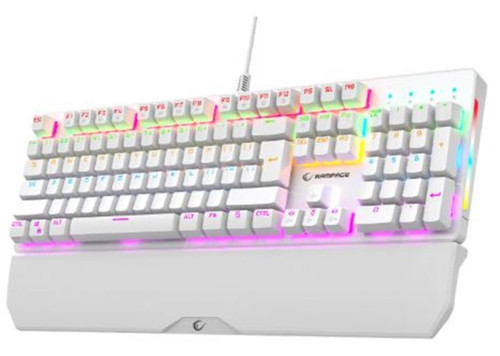 KB-R86 UMBRA Beyaz USB Rainbow Aydınlatmalı Blue English Mekanik Gaming Oyuncu Klavye