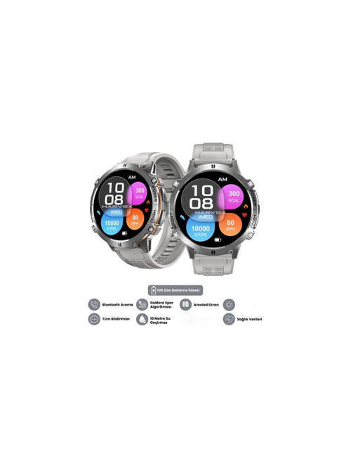 Harvox Watch X2 Pro Akıllı Saat Apple iPhone ve Android Tüm Telefonlara Uyumlu Gümüş