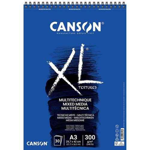 Çok Amaçlı Çizim Defteri Spiralli CanXL Mix Media 3 Sayfa A3 300 Gram
