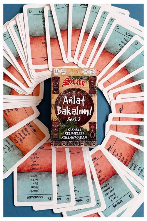 Anlat Bakalım 1 Adet Yasaklı Kelimeleri Kullanmadan İfade Edebilme Zeka Oyunu Kelime Oyunu Akıl Strateji Oyun Kağıdı