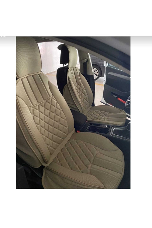 Şentürk Renault Clio Oto Koltuk Kılıfı Seti Yüksek Kalite Deri - Ortopedik (Ön-Arka Komple Takım) Taba