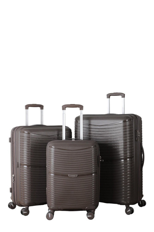 379 KÖRÜKLÜ KIRILMAZ POLİPROPİLEN 3 LÜ SET VALİZ