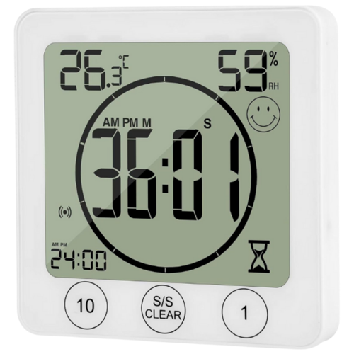 KT9 Vantuzlu ve Mıknatıslı Çok Fonksiyonlu Zamanlayıcı | Isı, Nem ve Saat Göstergeli