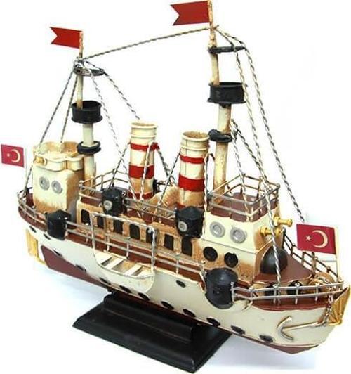 Metal Gemi Biblo Dekoratif Hediyelik