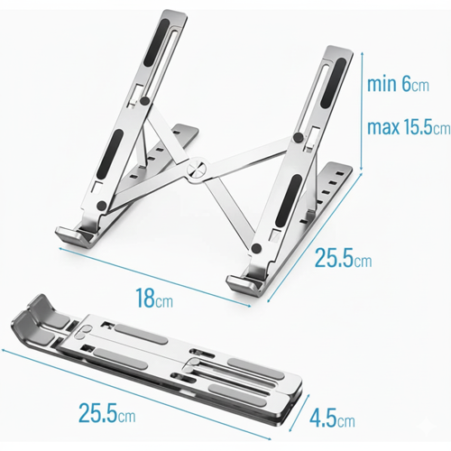Alüminyum Ayarlı Laptop Macbook Uyumlu Notebook Yükseltici Stand