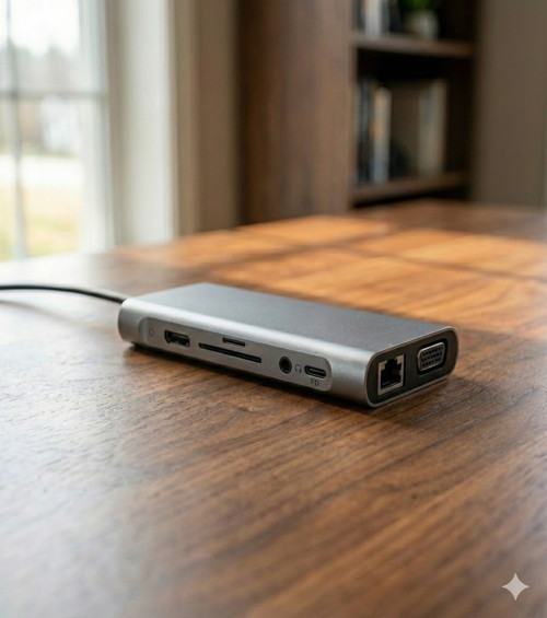 11 In 1 To Usb Hub Port Uyumlu Adaptör Hdmı 4x Usb Lan Vga Sd Card Çevirici Çoklayıcı