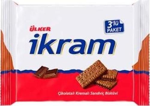 İkram Çikolatalı Kremalı Bisküvi 3x76 Gr. (12'li)
