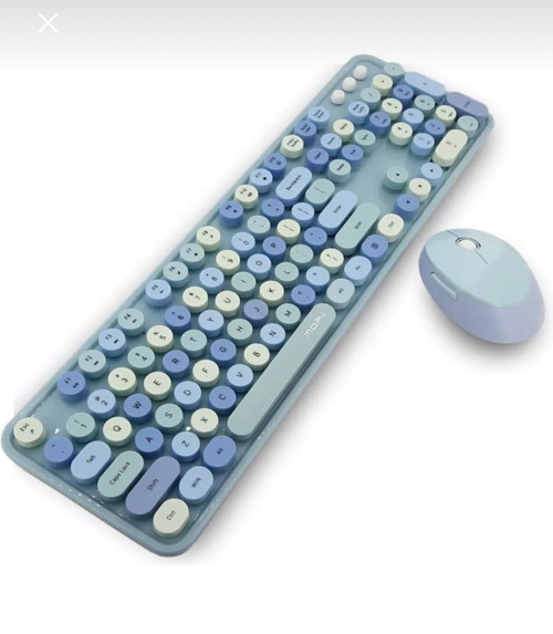 Büro Ev Ofis Bilgisayarı için Mavi Stil Klavye Mouse Set