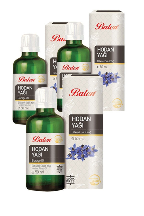 3 Kutu Hodan Yağı 50 Ml. Hodan Yağı 3 Adet Top. 150ml.