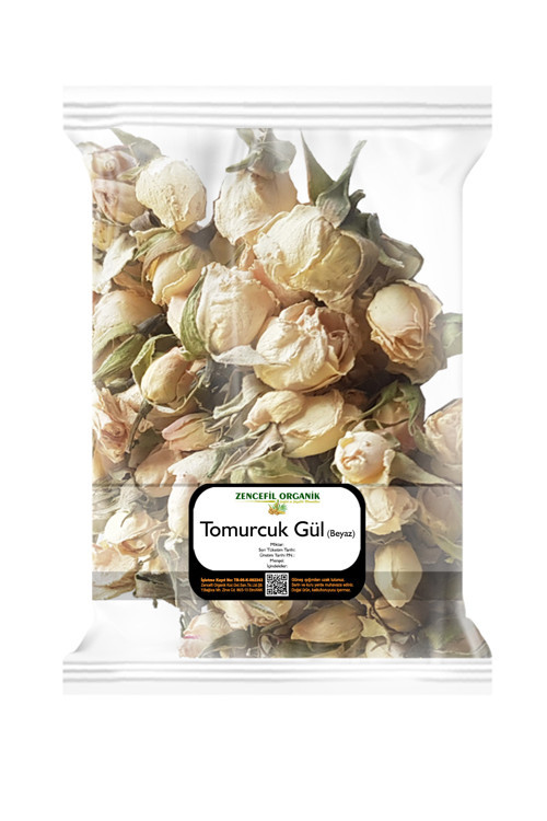 Beyaz Gül Kurusu 100 Gr. Tomurcuk Gül White Rose Gül Kurusu Kuru Gül