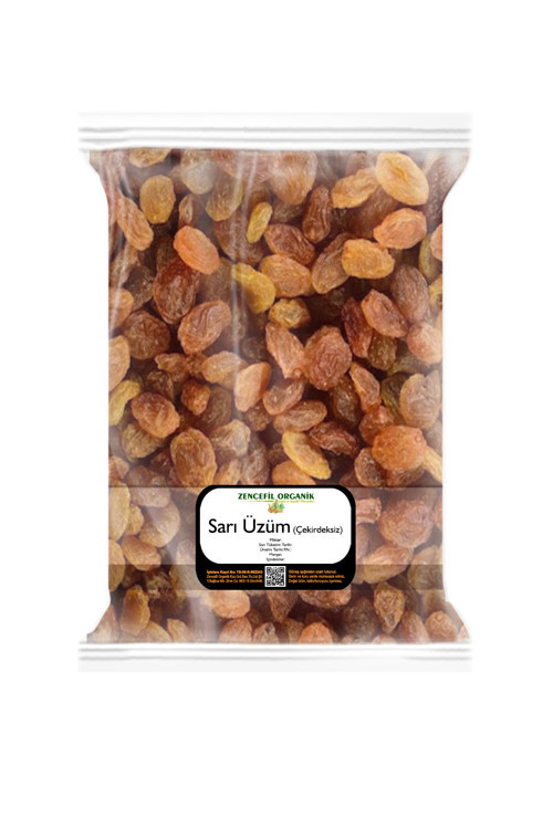 Çekirdeksiz Sarı Üzüm Kurusu 1 Kg. Üzüm Kurusu Sarı Çekirdeksiz Üzüm 1000 Gr.