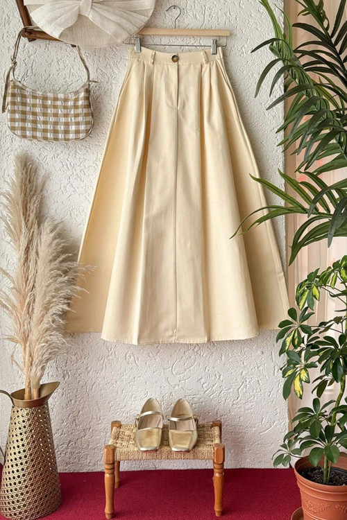 Ekru Cotton Etek
