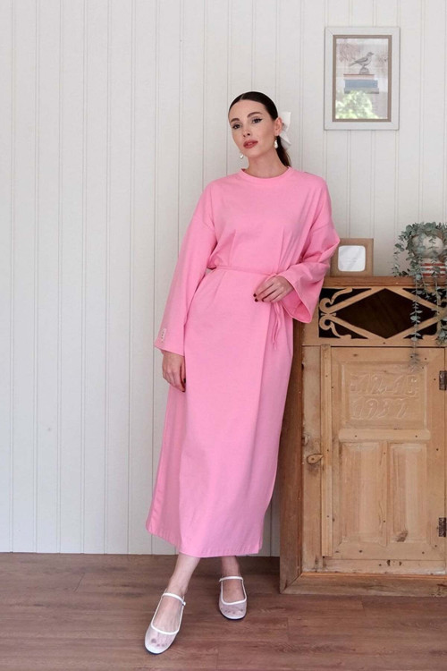 Pembe Süprem Basic Elbise