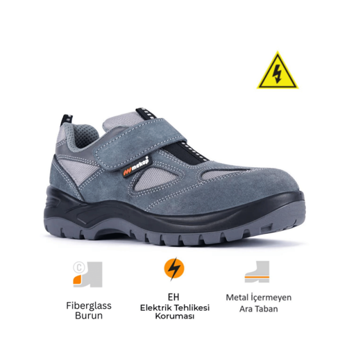 Pro Policap 157-01 S1P SRC Süet Deri Fiberglass Burun Kevlar Ara Taban Elektrikçi İş Ayakkabısı