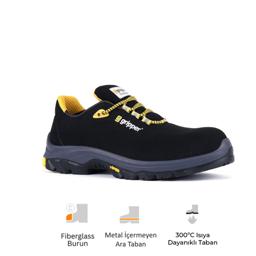 Mekap Gripper Executive Low GPR-55 S3 SRC HRO Fiberglass Burun İş Ayakkabısı
