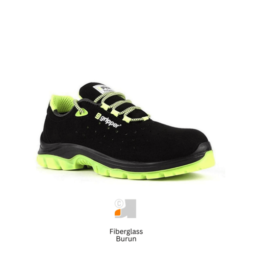 Mekap Gripper Amur GPR-155 S1 SRC Mikrofiber Süet Deri Fiberglass Burun Spor İş Ayakkabısı