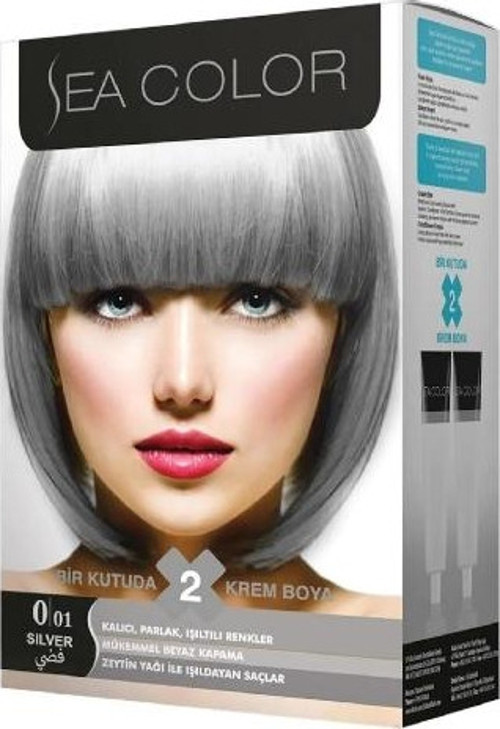 Kit Saç Boyası 0.01 Füme Gri Silver (12'li)