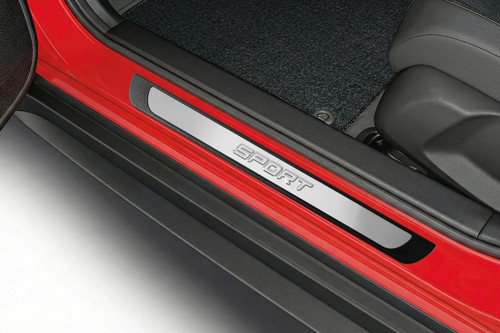 Seat Leon 3D Krom + ABS Kapı Eşiği Koruma Sport Line 1999-2021 arası 4 Prç. P. Çelik (Taşlı)