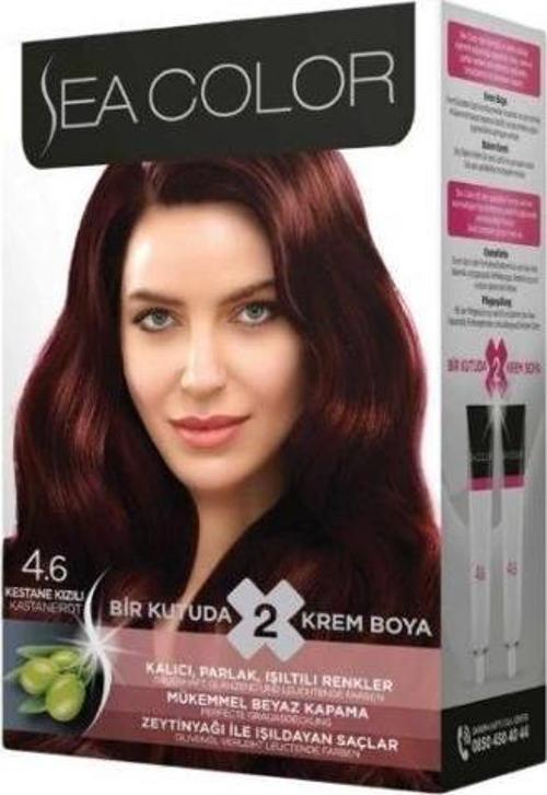 Kit Saç Boyası 4.6 Kestane Kızılı (12'li)