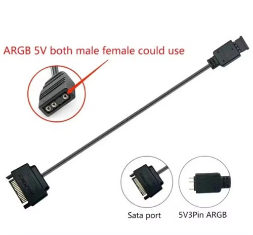 SATA 5V 3Pin ARGB Adaptör Kablosu