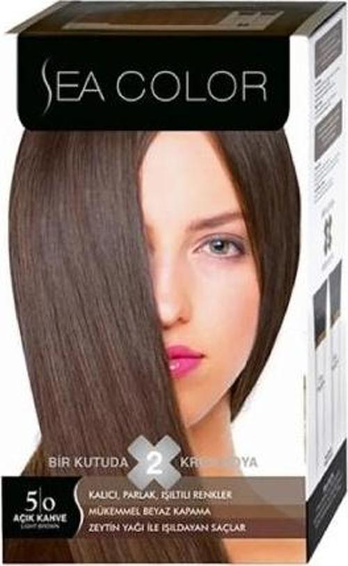 Kit Saç Boyası 5.0 Açık Kahve (6'lı)