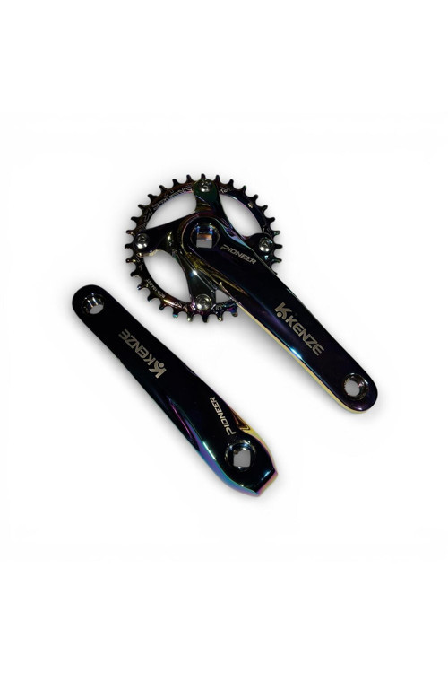 Mtb Tekli Renkli Aynakol 32T 170Mm (Mavi ,Kırmızı ,Rainbow-Oil Slick)