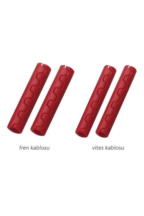 Bisiklet Kablo Koruma - Mbp-49/50, 4'Lü Set, Kırmızı