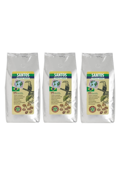 Santos Yöresel Filtre Kahve Çekirdek 3 Adet 1kg