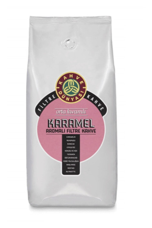 Karamel Aromalı Öğütülmemiş Çekirdek Filtre Kahve 1 Kg.