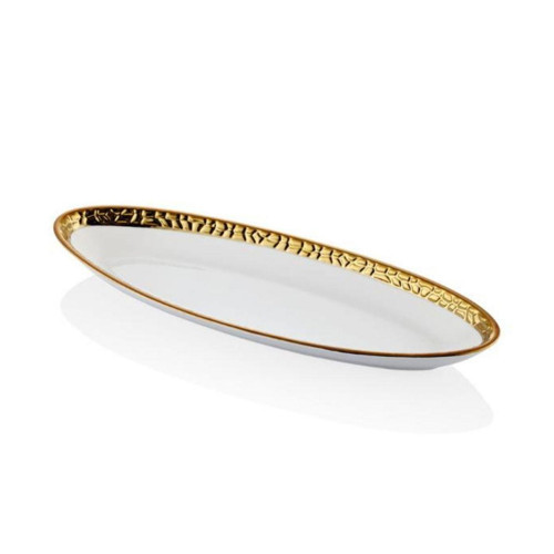 La Medore Mesh Beyaz Gold Oval Kayık 40x13,5x4,2 Cm (2)