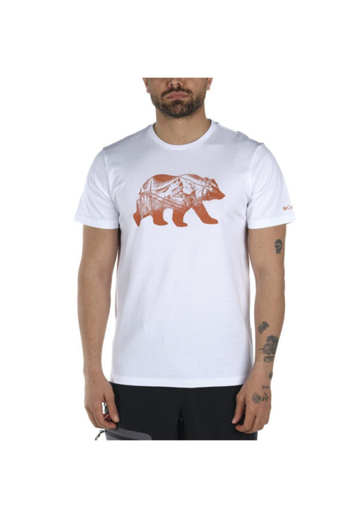 Bear Walk Bridge Graphic Kısa Kollu Erkek T-Shirt