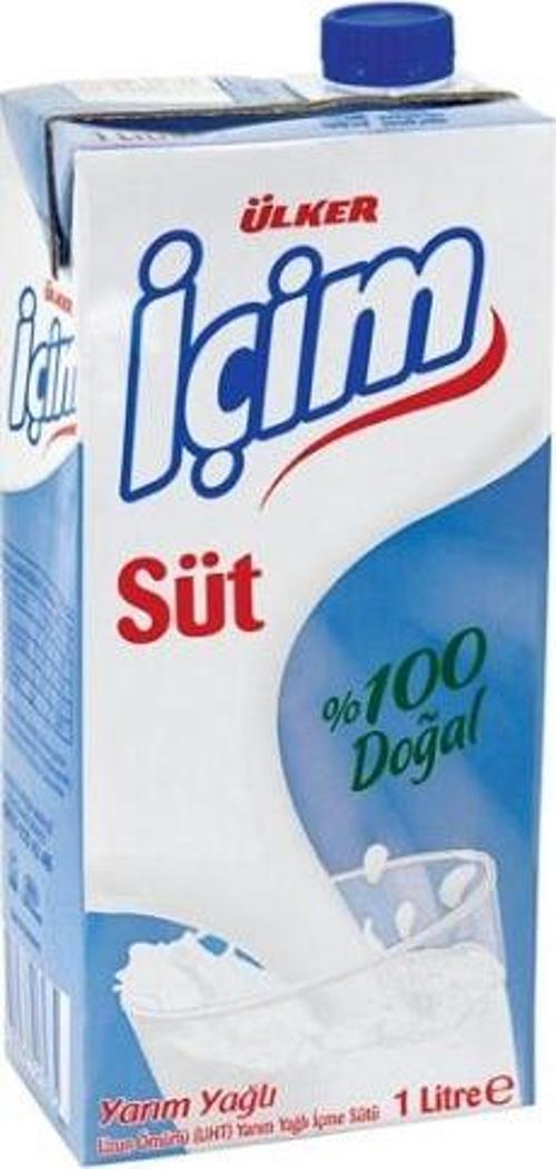 Süt Yarım Yağlı 1 Lt. (24'lü)