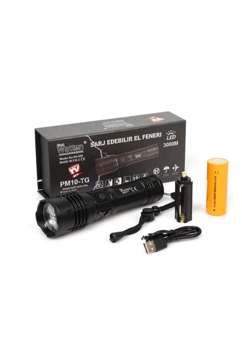 3000 Lümen Güçlü EL Feneri Wt-600 TG-V 1084