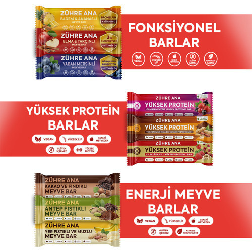 Meyve Barları Tanışma Paketi Karma Kutu 9 Adet