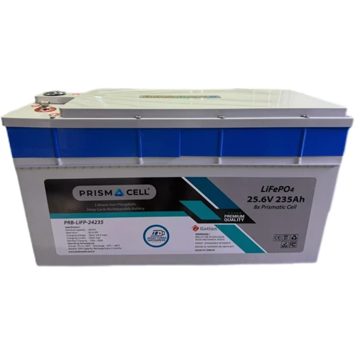 Lifepo4 akü 235ah 25.6 volt TURBO FAST CHARGING karavan, marin, solar yaşam aküsü