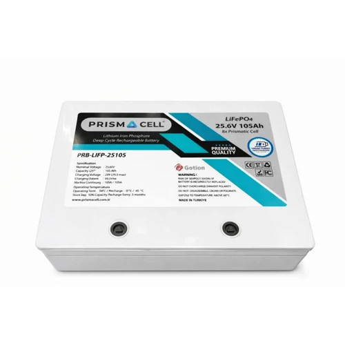 Lifepo4 105ah 25.6 volt prizmatik smart bluetooth 2690 watt akü TURBO CHARGING solar akü