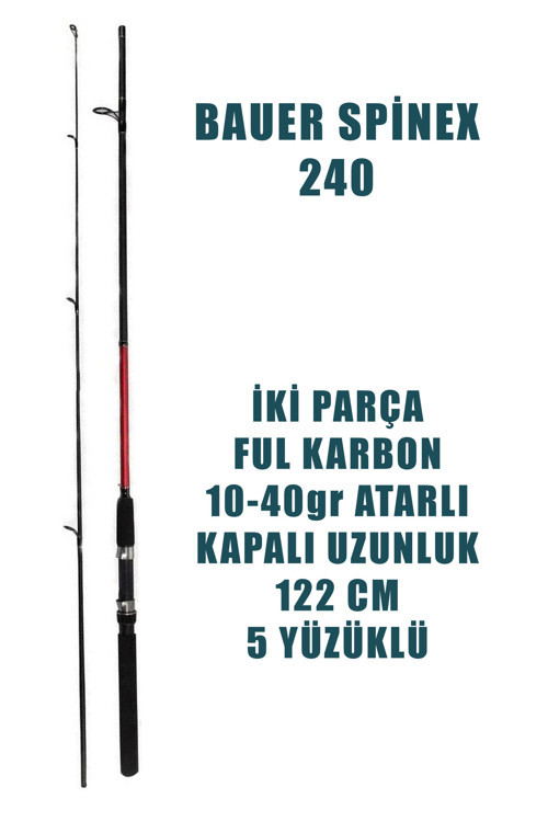 Spinex Olta Kamışı Spin Olta Kamışı 10-40gr Atarlı Ful Karbon