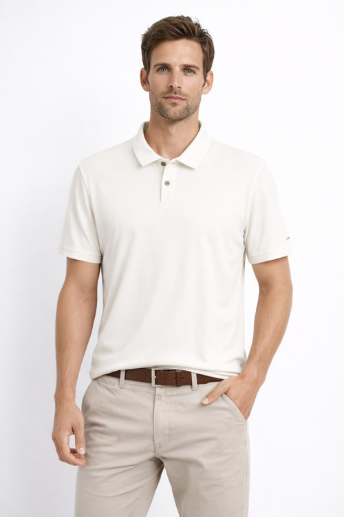 Erkek Polo Yaka Tshirt 44095 Ekru