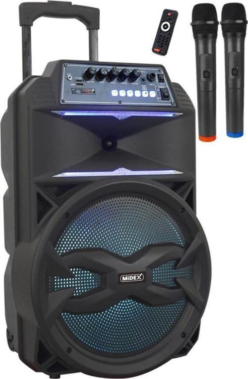 MXR-500 Taşınabilir Seyyar Mikrofonlu Akülü Ses Sistemi Hoparlör (500 Watt 12 İNÇ)