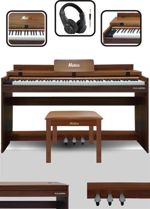 PLX-140 PRO-OR Dijital Piyano Bluetooth Tuş Hassasiyeti 88 Tuşlu Kapaklı (Kulaklık ve Tabure)